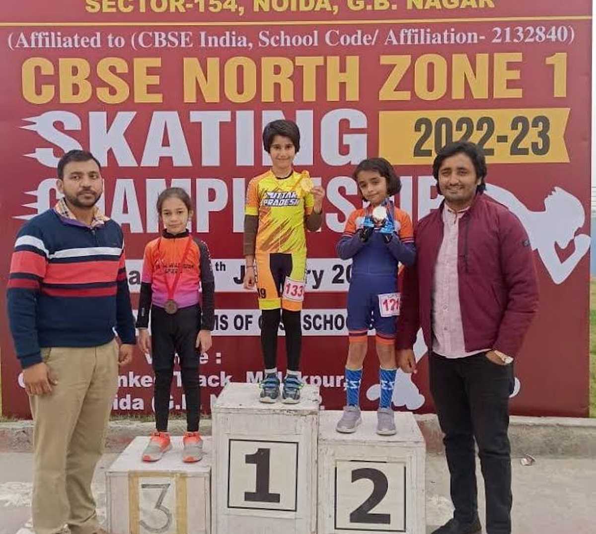 सीबीएसई नार्थ जोन-एक स्केटिंग में समृद्धि ने जीता स्वर्ण पदक